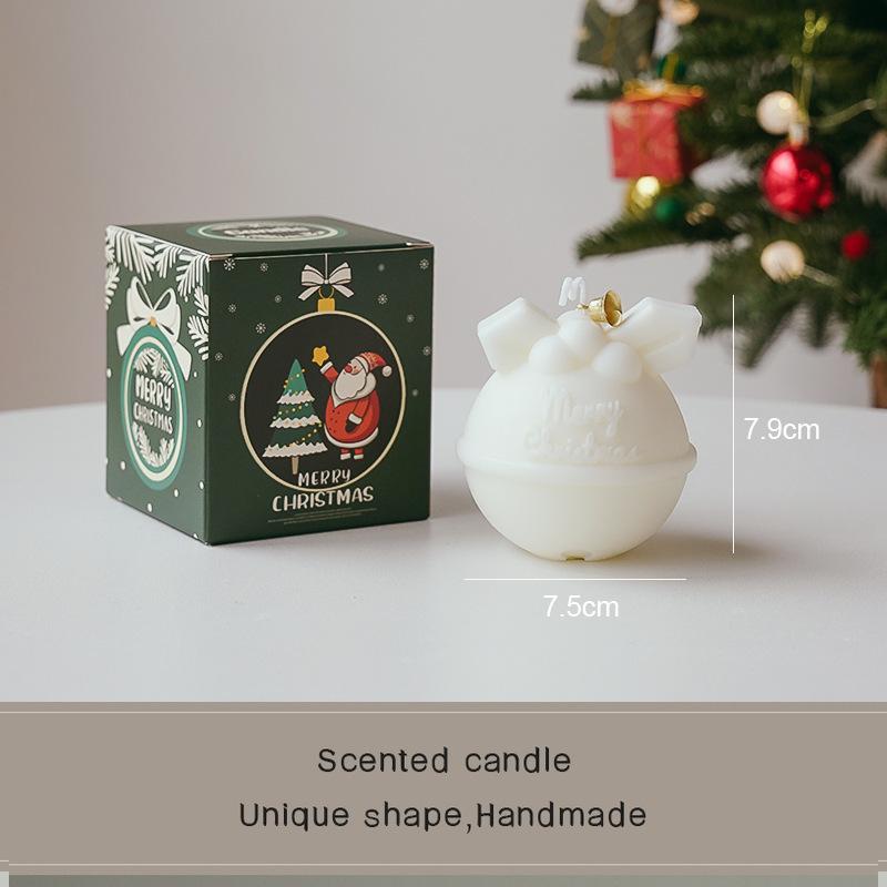 Christmas scented candles handmade bells modeling wax candles Christmas souvenir fragrance