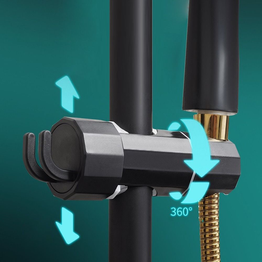 360 Rotation Hook Design Shower Head Holder Adjustable Showerhead Rail Slide Bracket  Men Women