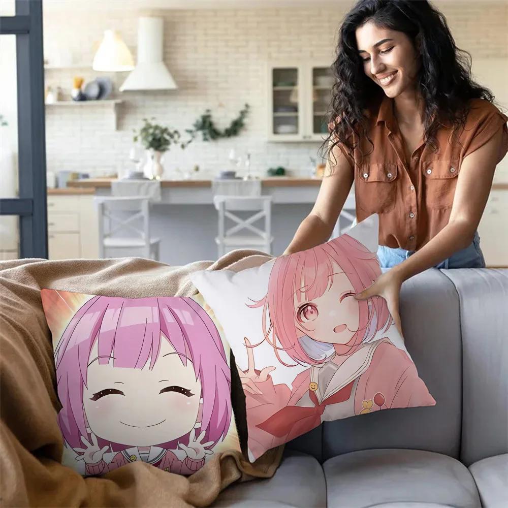 Game Manga Anime Otori Emu Chibi Pillow Covers Cartoon Sofa Decorative Home Double-sided Printing Short Plush Cute Cushion Cover