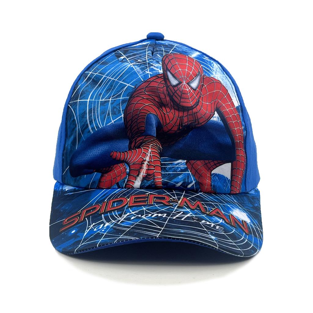 New Spider Cartoon Peripheral Printing Children's Baseball Cap Wide Brim Spring and Summer Cartoon Sun Hat