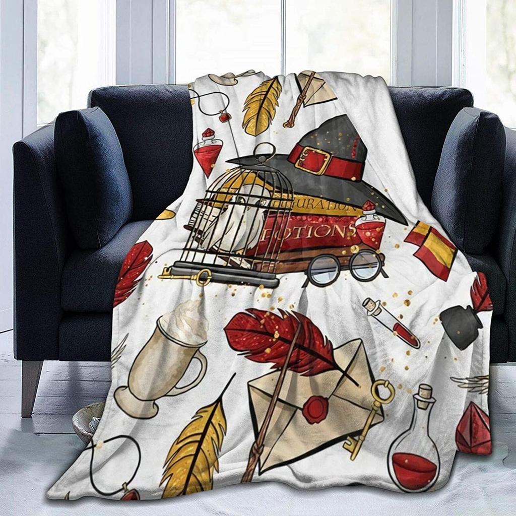 Flannel Fleece Modern Throw Blanket, Cartoon Style Koala Bears Blue Pattern Throw for Spring Recliner, Air Conditioning Blanket