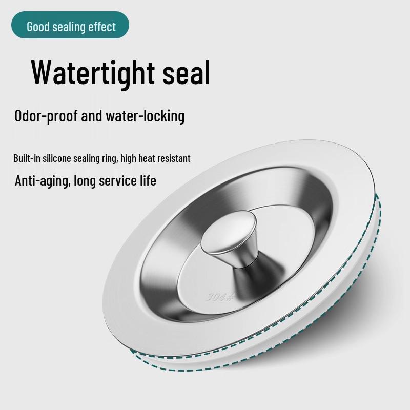 Stainless Steel Kitchen Sink Cover & Filter Screen for Dishwashing & Vegetable Washing