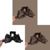 Highend Leather Butterfly Hair Clip With Shark Clamp For Womens Elegant Hairstyling