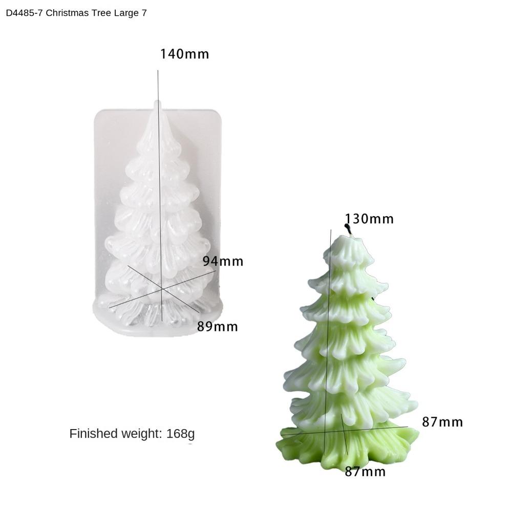 Silicone Candle Mold Tower Christmas Tree Resin Plaster Mold Scented Candle Molds  Party Decoration