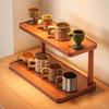 Desktop Storage Rack Durable Construction Strong Load-bearing Multipurpose Wood Tabletop Stand Storage Shelf