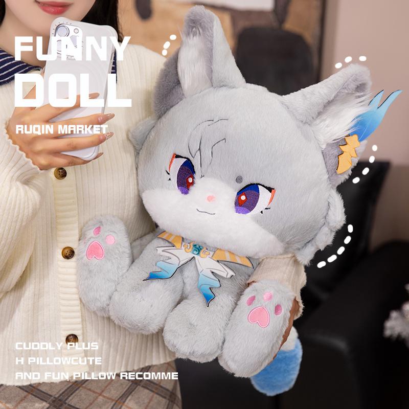 Kawaii Genshin Impact Cat Plush Animal MIHOYO Kaedehara Kazuha Doll Game Cartoon Balladeer Wanderer Toy Neuvillette Furina