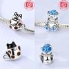 Original Copper Cute Pet Dogs Cats Bears Elephants Pendants Beads Fit Bracelet Making Women Jewelry Diy Birthday Fine Gift