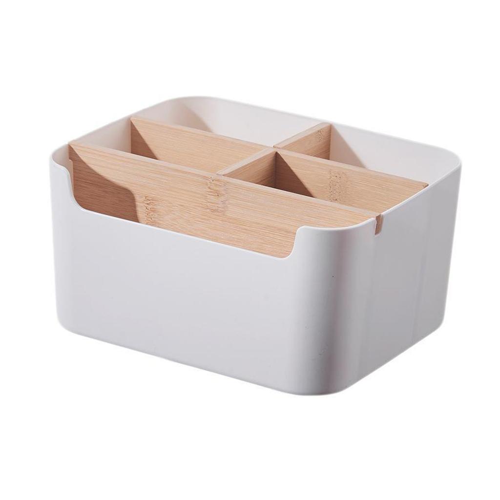 Multifunktionale Schreibtisch-Organizer mit Stifthalter Platzsparend Holz Stifthalter Aufbewahrungsbox Fernbedienungshalter