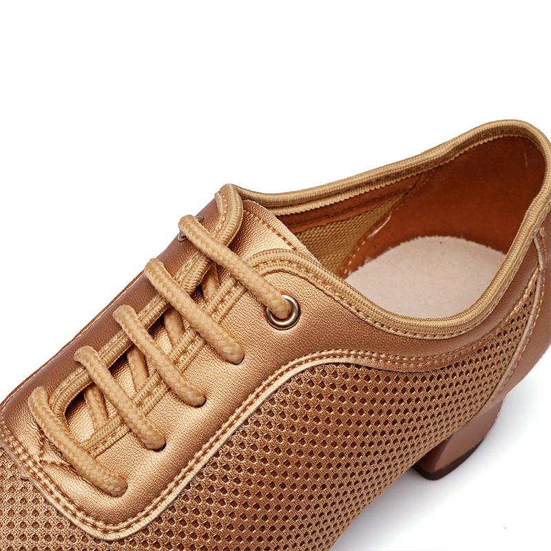 Scarpe da ballo moderne in pelle Scarpe da ballo valzer tango jazz da donna con tacco basso Scarpe casual con suola in gomma