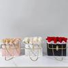 6Pcs Flower Paper Gift Bags with Chain Flower Wrapping Basket Flower Paper Bucket Handbag for Wedding Birthday Gift Wrap
