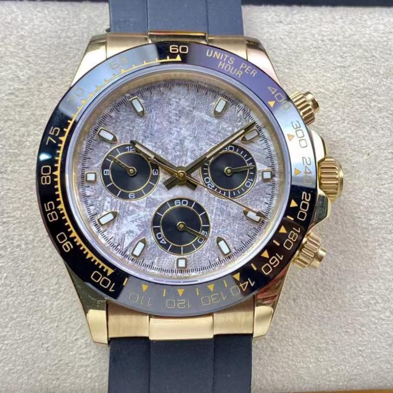 Rolex Daytona 40mm Diamond-Inlaid Multifunctional Automatic Mechanical Men's Watch.