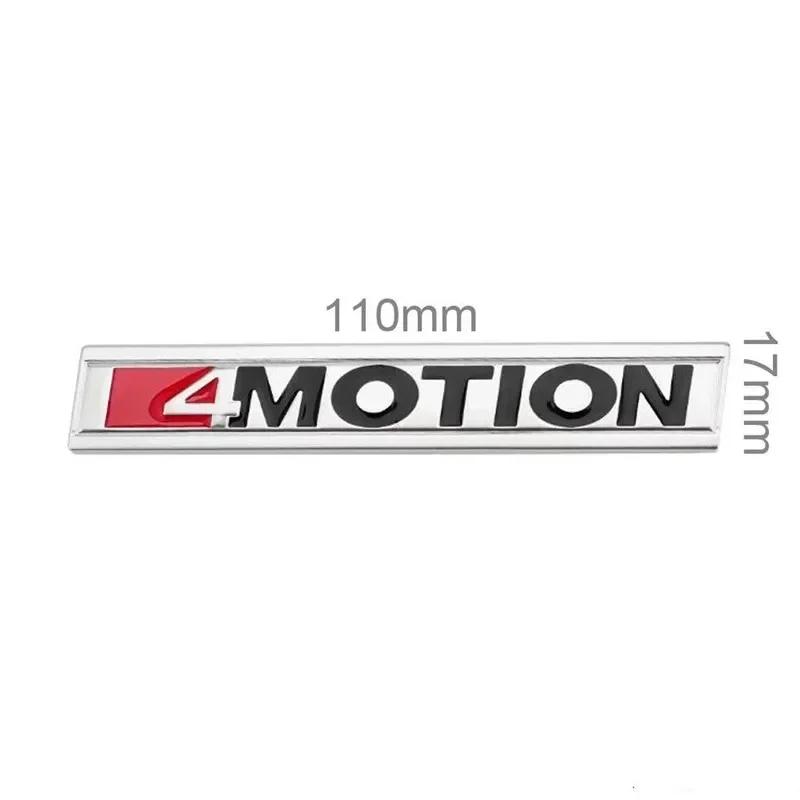 3D Metal 4 MOTION Logo Front Grille Badge Emblem Decals for VW Golf Tiguan Touareg Passat Polo Jetta Car Stickers ChromeLP8