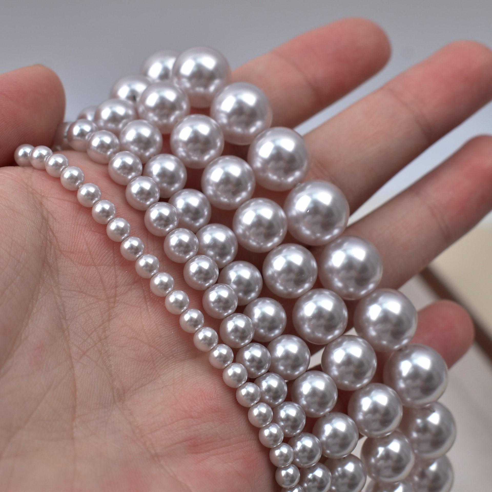 

Разноцветные ракушки и жемчужные бусины для изготовления украшений и аксессуаров своими руками 4mm (approx. 98-100 beads)