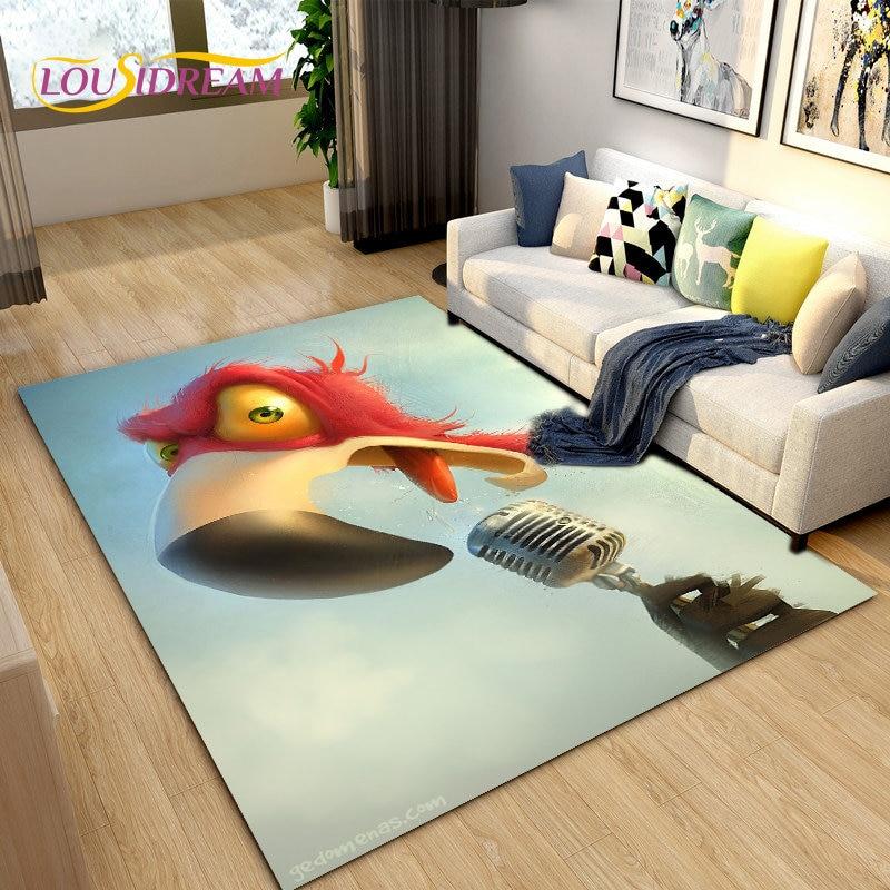 Tapete criativo nórdico 3D Flamingo Bird Area, tapete para sala de estar, quarto, sofá, cozinha, banheiro, capacho, tapete antiderrapante