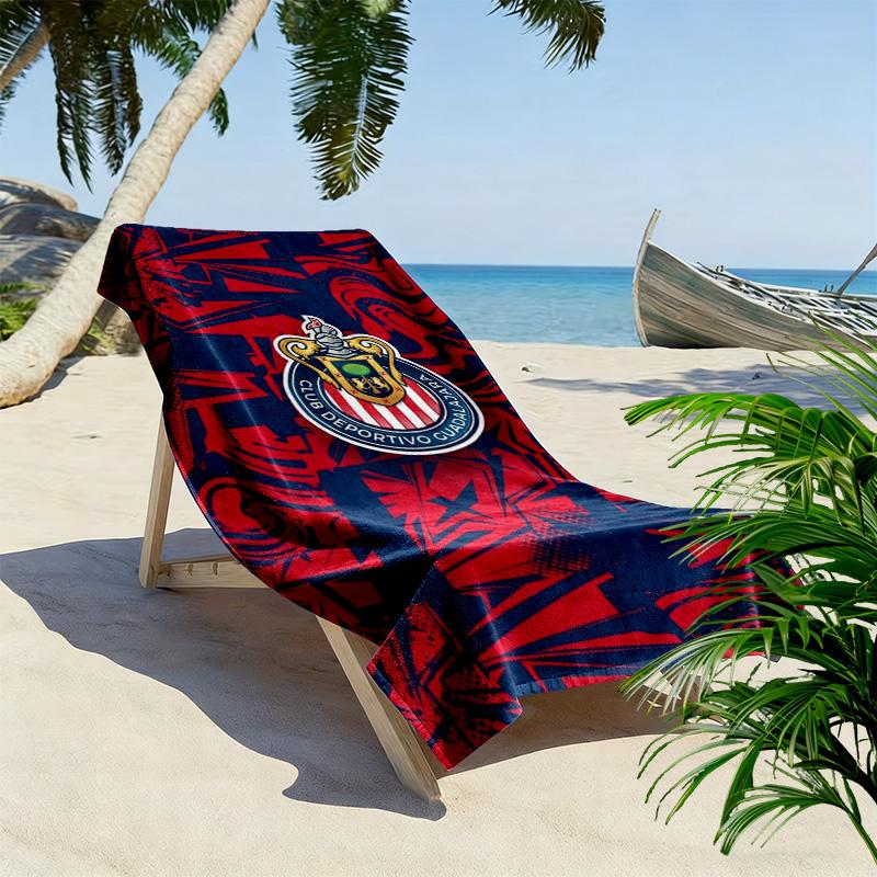 Chivas Guadalajara Print Beach Towel, Large Soft Quick Dry Towel for Beach Camping Swimming