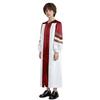 Kinderen Halloween Kostuum Priester Gewaad: Color Block Ritssluiting Badjas met Geborduurde Strepen voor Koor Themafeest