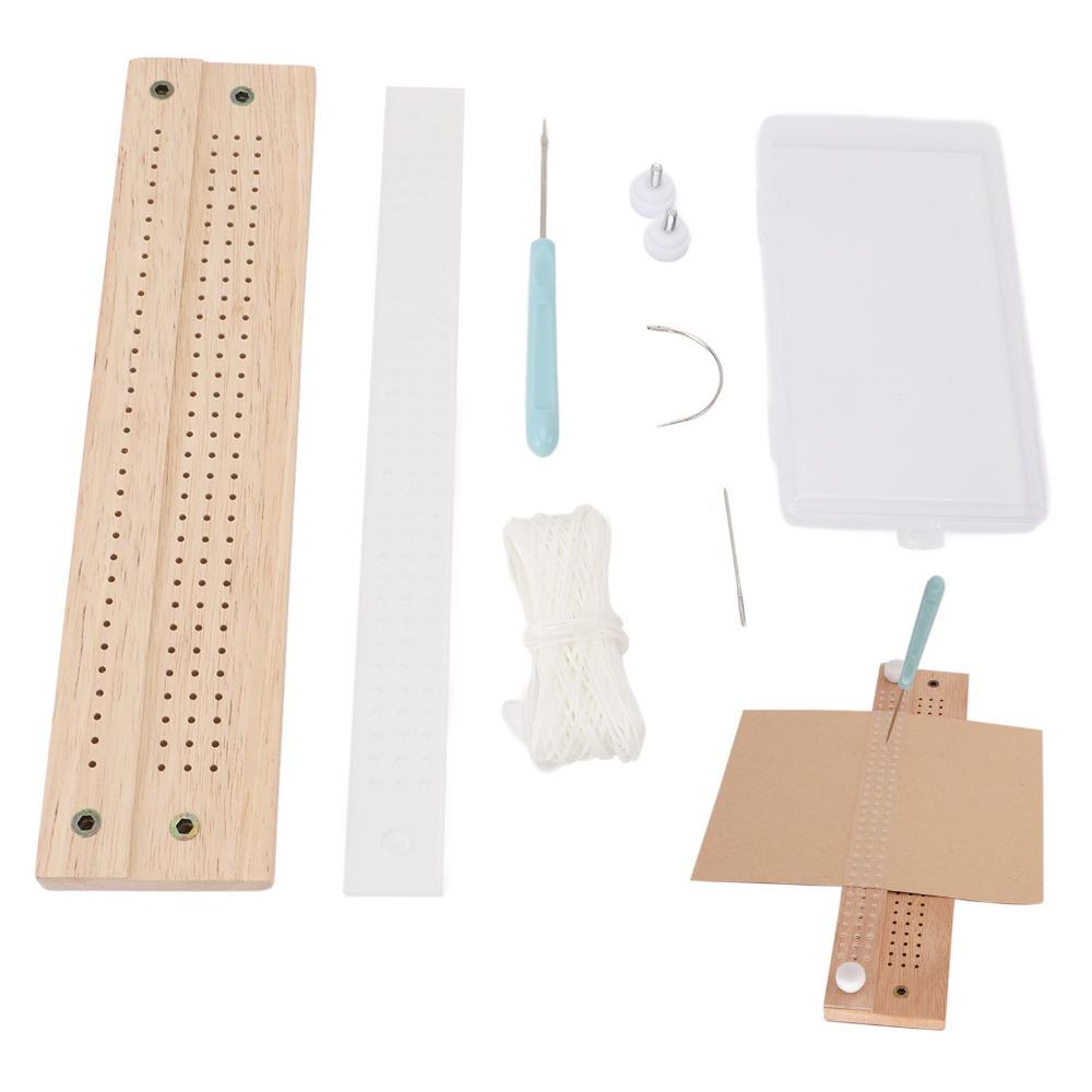 8 Stück Tragbare Buchbindebedarf Gewachster Faden Buchbindewerkzeuge Locheinführungssatz DIY Basteln