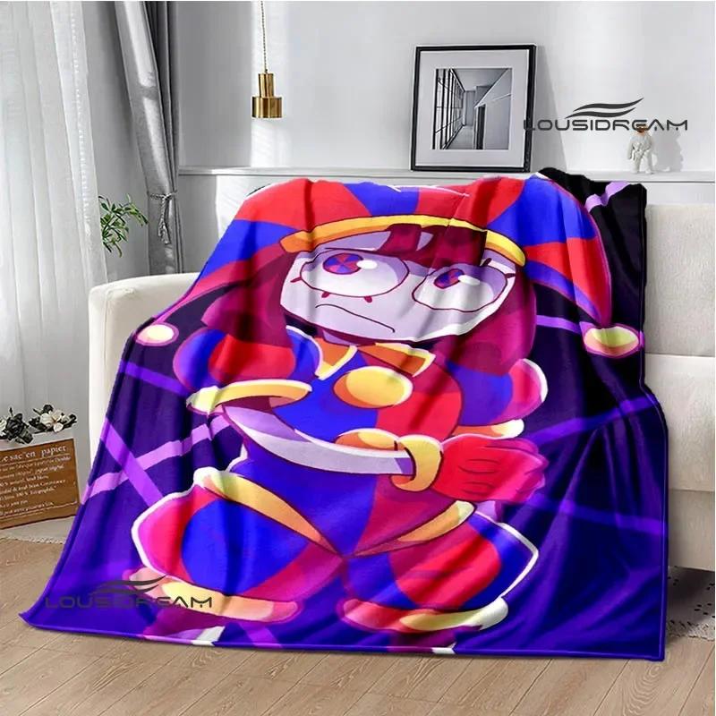 THE AMAZING DIGITAL CIRCUS Cartoon Blanket Warm Flannel Blankets Soft Cozy Blanket Sofa Travel Blanket Bed Linings Birthday Gift