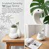 Moderne Kunst Sukkulenten Behälter Weißer Schlangenpflanzer, Dekorative Harz Pflanztopf, Design Matt Blumentopf für Kakteen Haus Büro Schreibtisch Dekor Kleine Kaktus