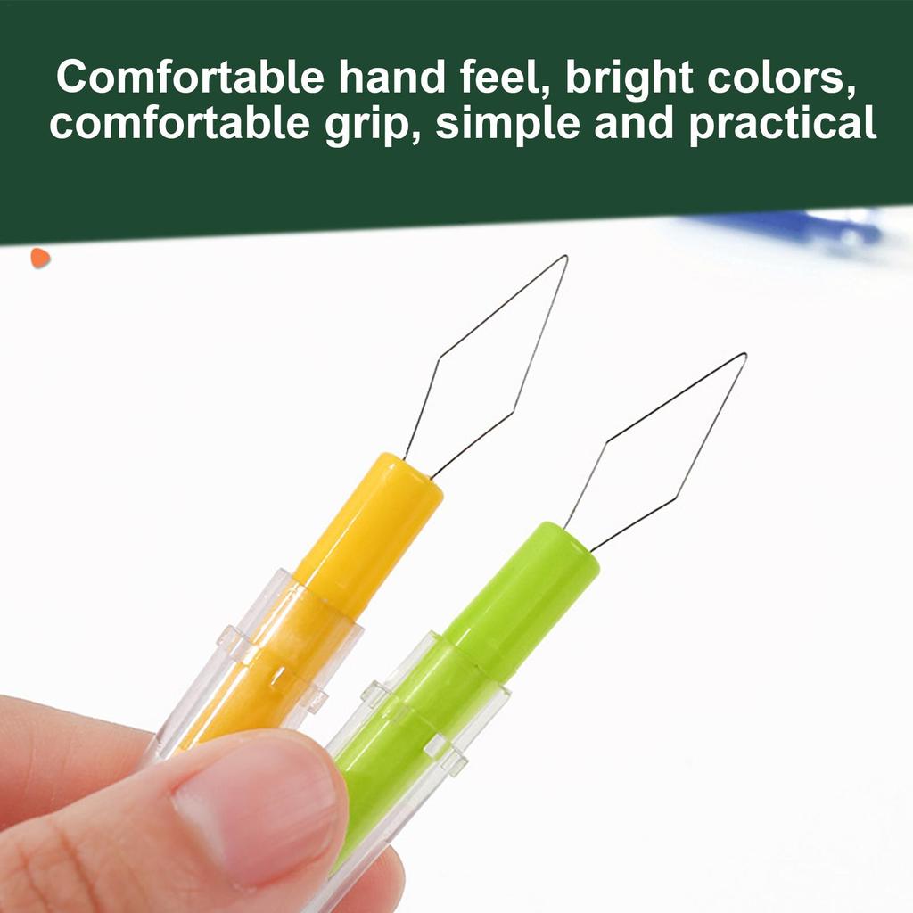 Needle Threader with Cover 3PCS Automatic Small Threader Tool Portable Sewing Accessories for Hand Sewing Sewing Machine