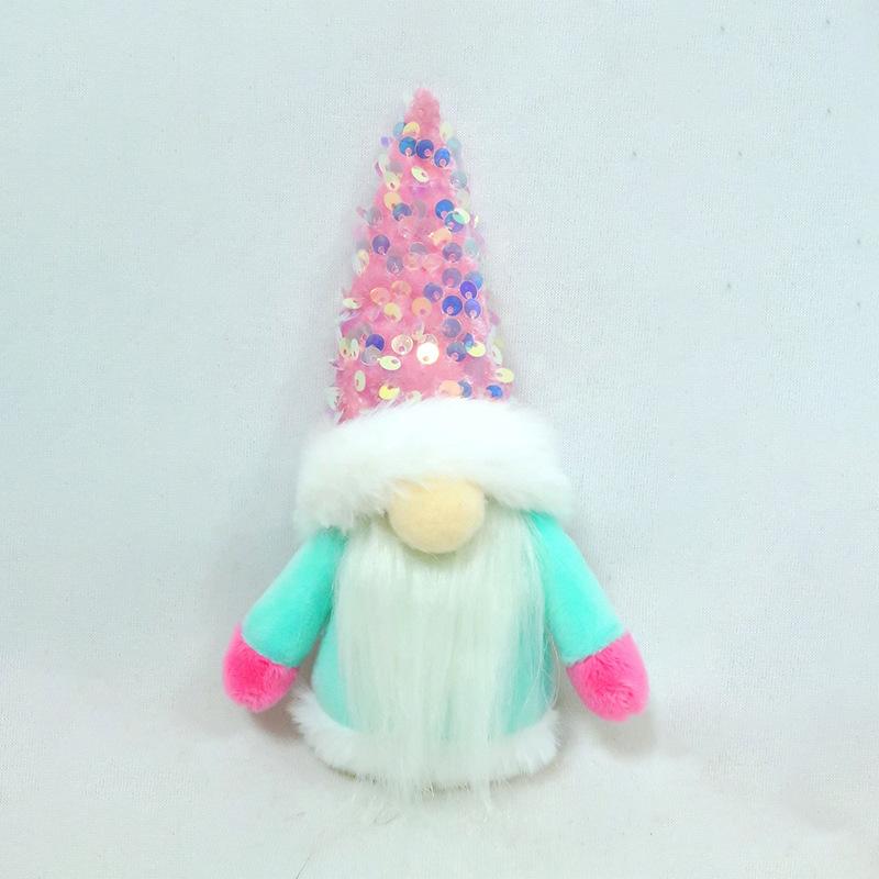 Telescopic long-legged plush doll creative Christmas ornament ornament cartoon Santa Claus shape fabric doll