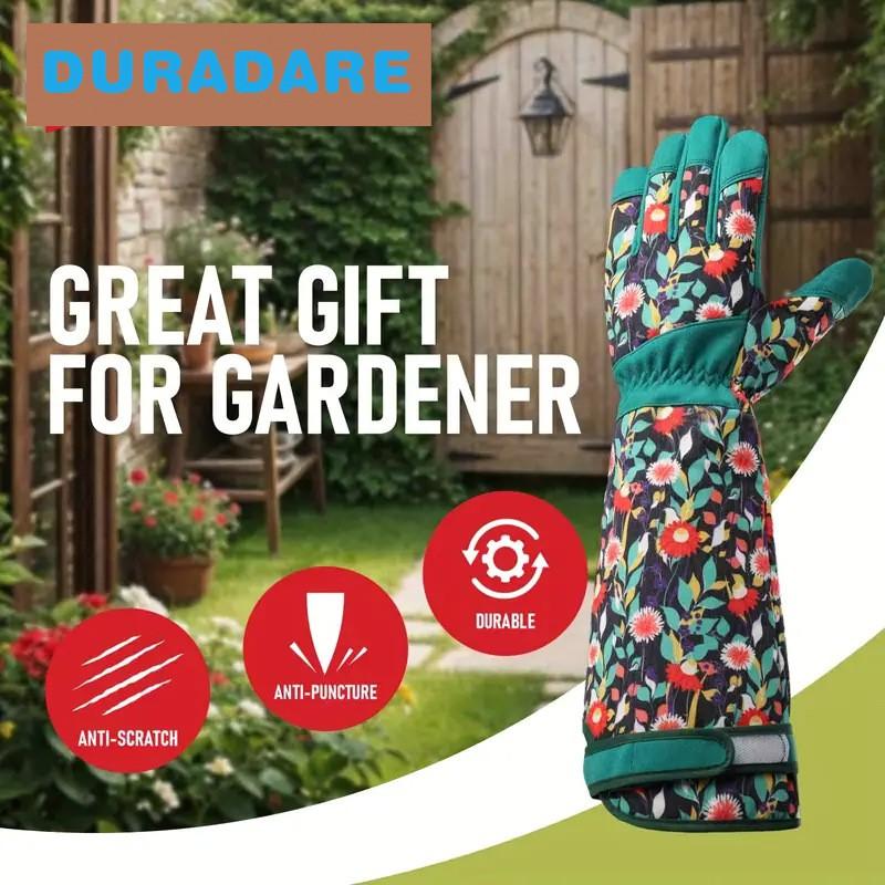 Heavy Duty Gardening Gloves With Leather Palm Spandex Back Puncture Resistant Abrasion Proof Outdoor Work