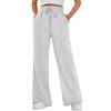 Fashion Women Wide-leg Casual Long Pants Drawstring Loose Elegant Simple Trousers Female Spring Autumn Office Ladies Basic Solid Color Women Clothing