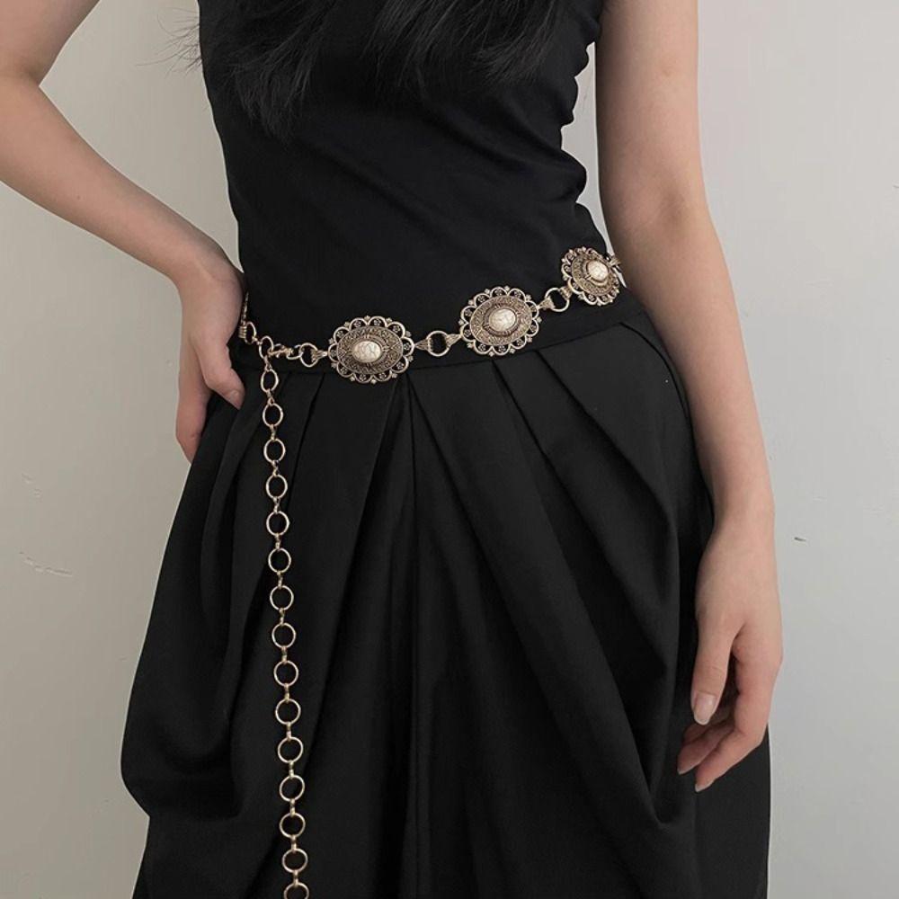 Metal Chain Belt Gold Silver Dress Belt Chain New Waist Chain  Women