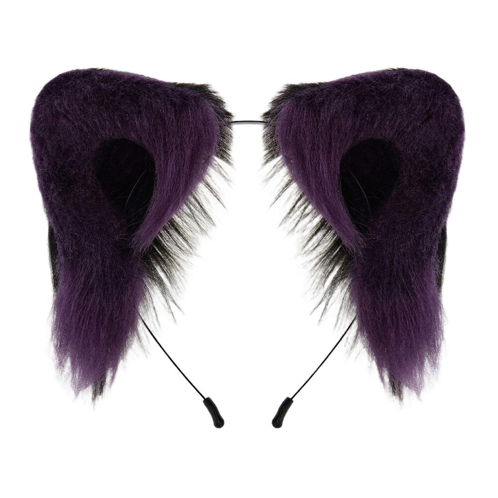 Futrzane uszy zwierzęce nakrycie głowy Żywy kolor Kostium Wydarzenie Opaska do włosów Anime Dodatek na głowę na Karnawał Maskaradę Fotografia