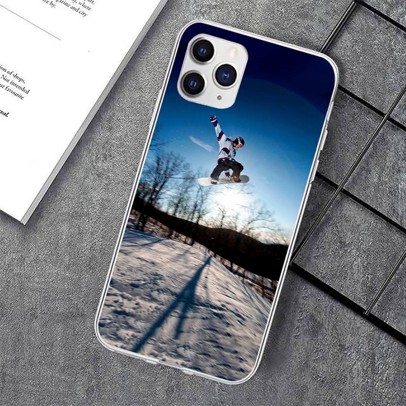 Sports Snowboarding Phone Case for iPhone 11 12 13 Mini Pro XS MAX 8 7 6 6S Plus X 5S SE 2020 XR Case