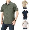 Sommer Herren Baumwollhemden Übergröße Werkzeug Kurzarm Poloshirt T-Shirt Business Casual Loose Atmungsaktiv Absorbieren Schweiß