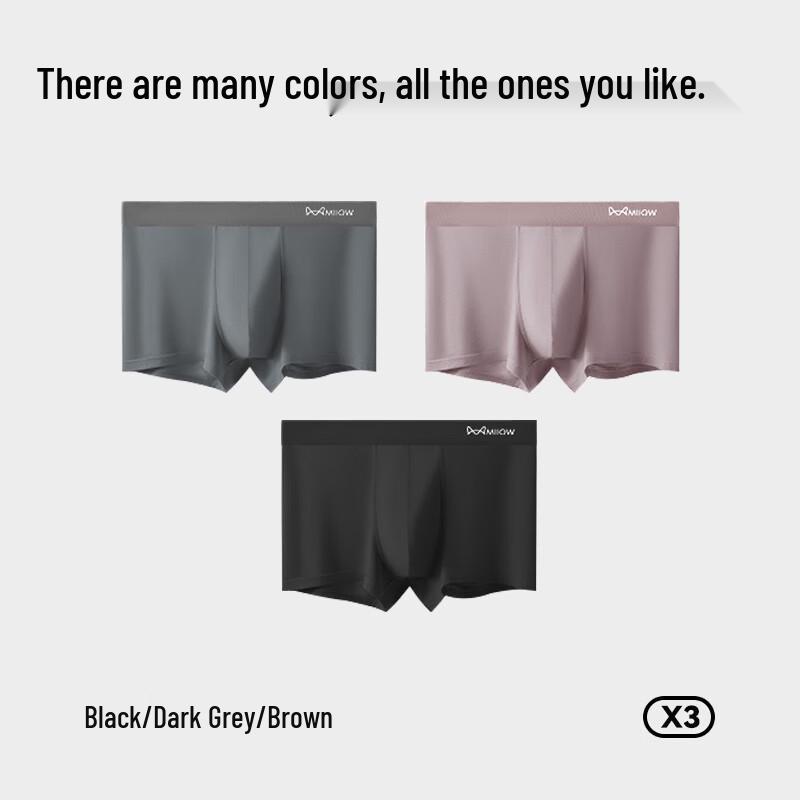 MiiOW Men's Modal Boxer Briefs 3-Pack