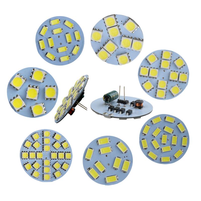 2Pcs 1W 2W 3W  G4 Back Pin Round Board LED Bulb DC 12V 24V  Lamp For Car Boat Home Spotlight Cabinet Lighting Replace Hologen