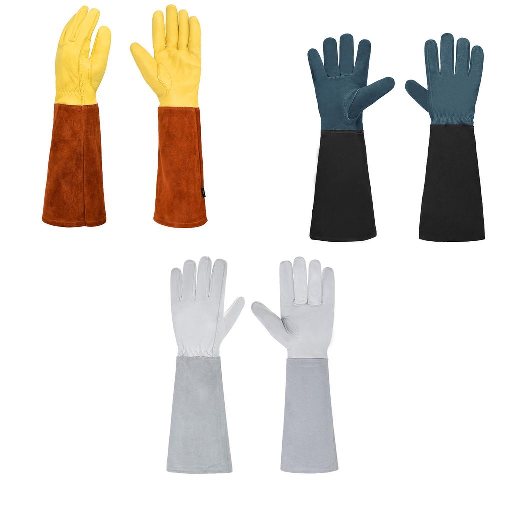 Multi Purpose Protective Gloves Leather Insulation Long Cuffs Gardening And Outdoor
