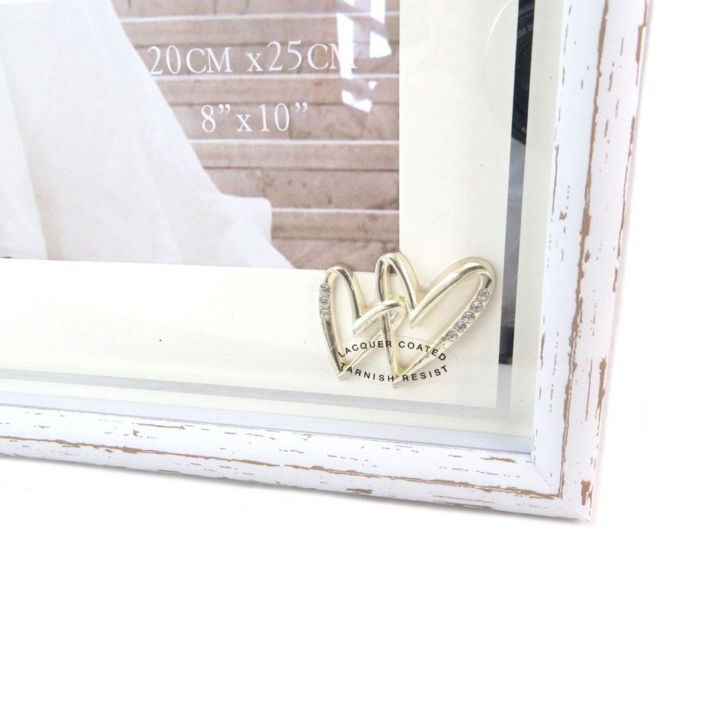 Les Trésors De Lily [P6532] - Vintage White 'Romance' Wooden Photo Frame - 20x25 Cm