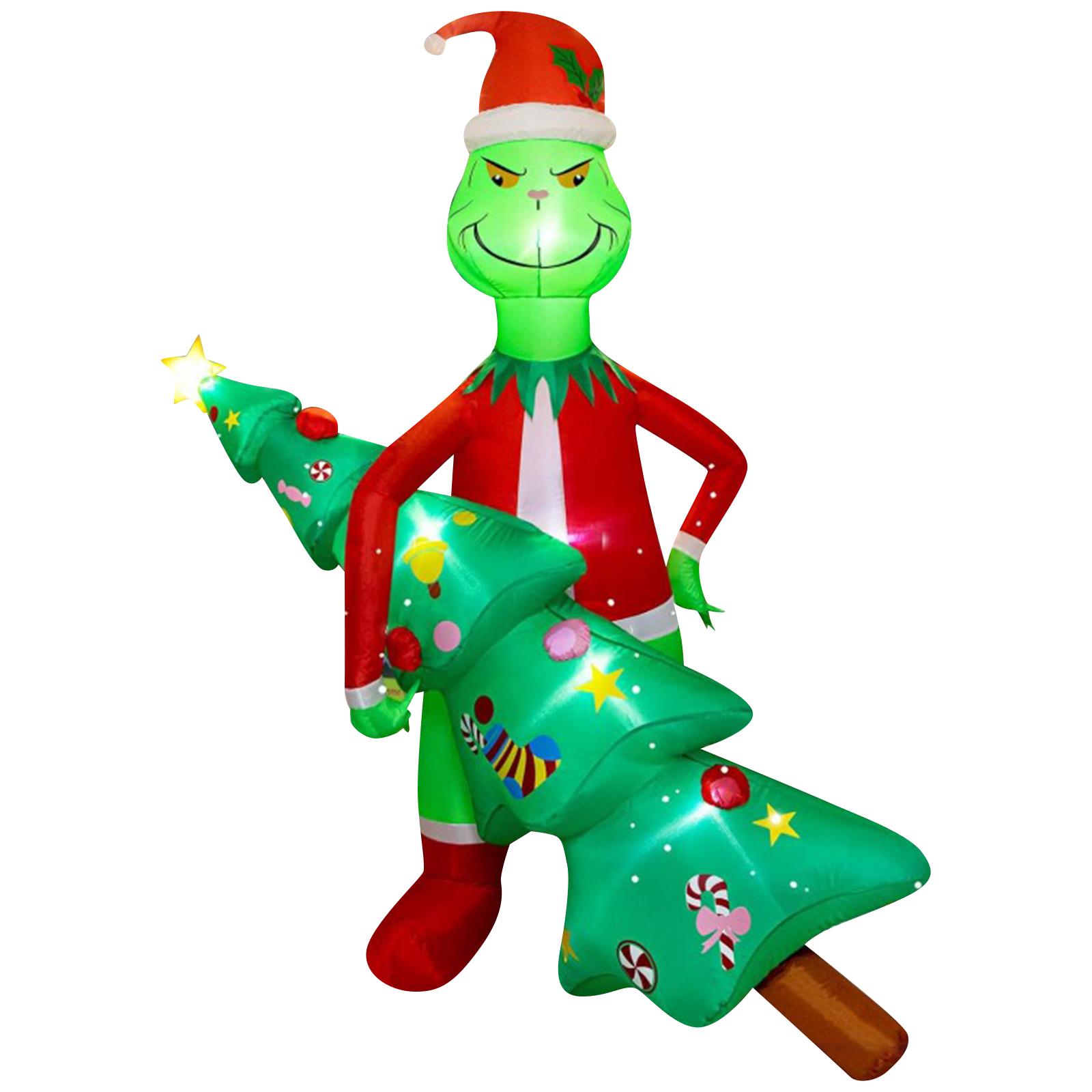 

7FT Christmas Inflatable Outdoor Decoration, LED Lights, Fun Christmas Yard Decorations Outdoor One Size