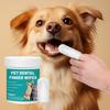 Pet Cleaning Products Disposable Finger Toothbrush Pet Teeth Cleaning Finger Covers Wet Wipes Dog And Cat Orals Cleaning