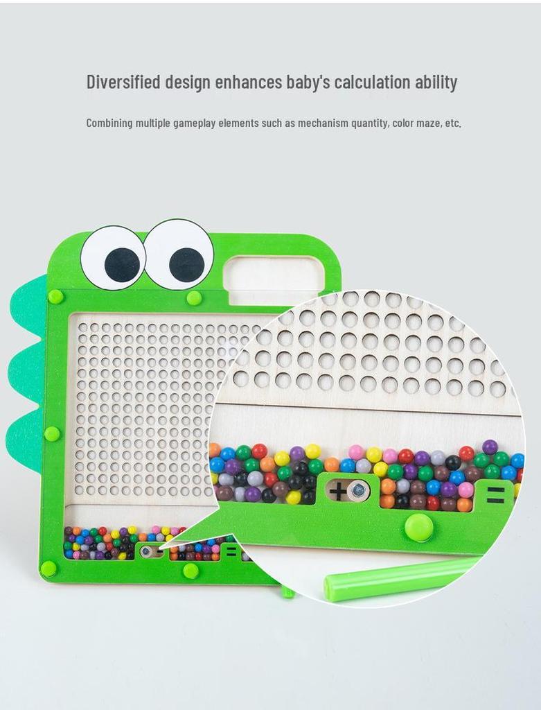 Double-Sided Magnetic Wooden Puzzle Board - Animals, People, Letters & Scenes