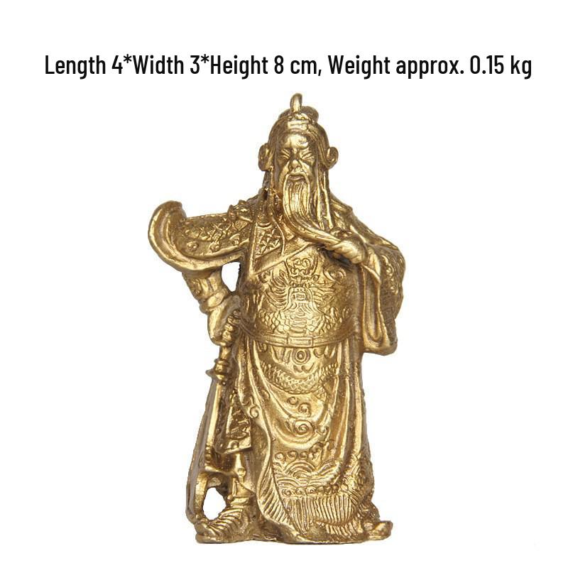 Guan Yu Bronze Knife Stand Ornament