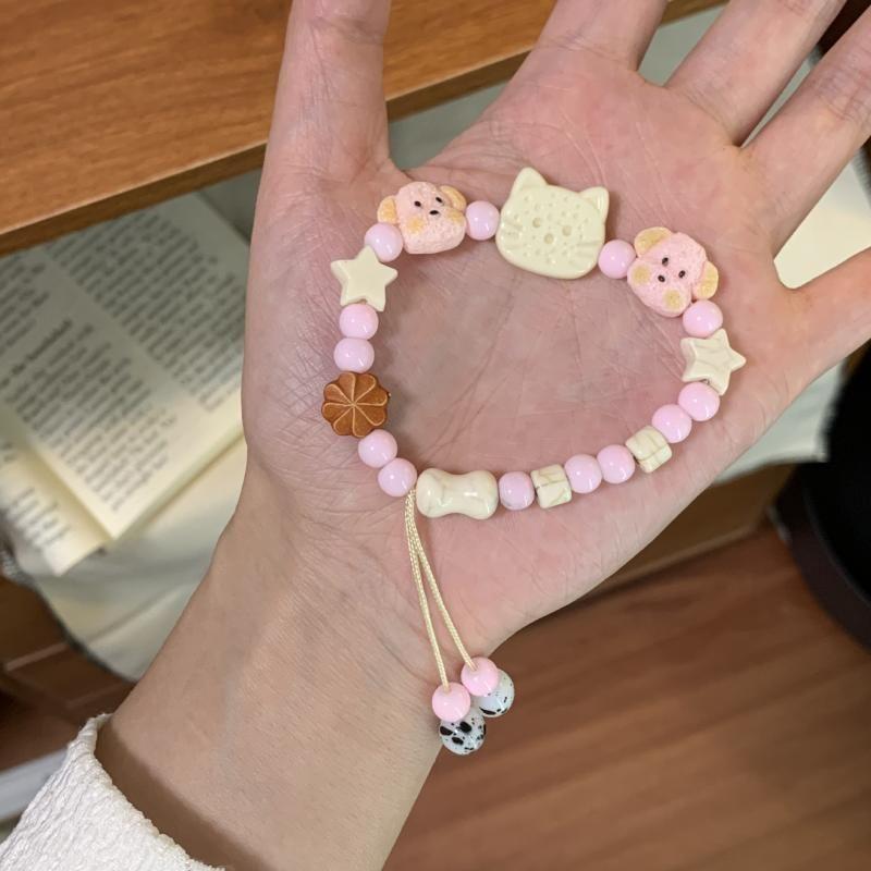 

Керамический Милый Браслет Хорошенький Котенок и Щенок Хороший Друг Новинка Пара Подруги Плетеный Ручной Ремешок Нишевый Стиль [1] Pink