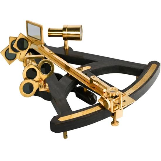 

25.4 cm Brass Sextant Nautical Navigation Instrument Decor Maritime Collector Gift, Steampunk