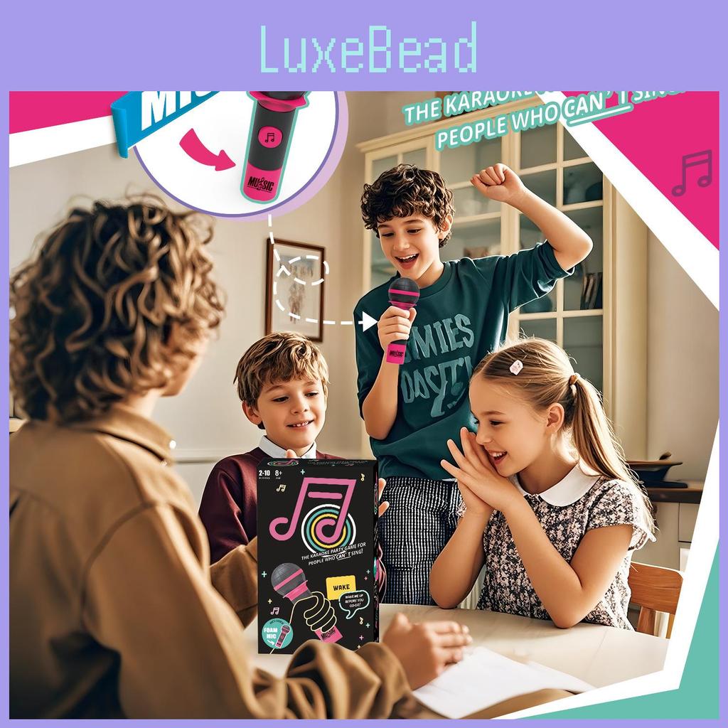 Karaoke Singing Microphone Game Answer Cards Family Interactive Game Tabletop