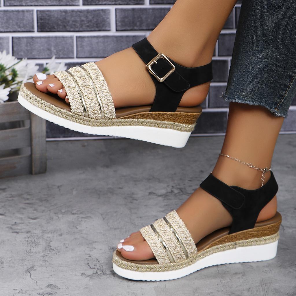 Women Wedges Sandals Summer New Fashion Women Sandals Plus Size Elegant Slip On Slippers Casual Footwear Sandals Shoes for Women