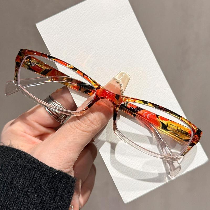 New Fashionable Anti Blue Light Reading Glasses for Women Stylish Colorful Square Frame Spring Legs Presbyopia Glasses Diopter