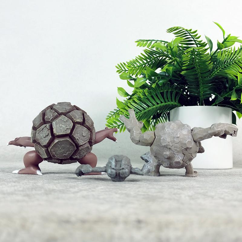 2-7cm Anime Pokemon Figure Geodude Evolutionary Combination Action Figures Pvc Collection Model Toys For Children Gifts