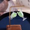 Fashion Resin 3D Drink Cup Drop Earrings for Women Girl Beer Milk Tea Ice Cream Dangle Earrings Jewelry Gift