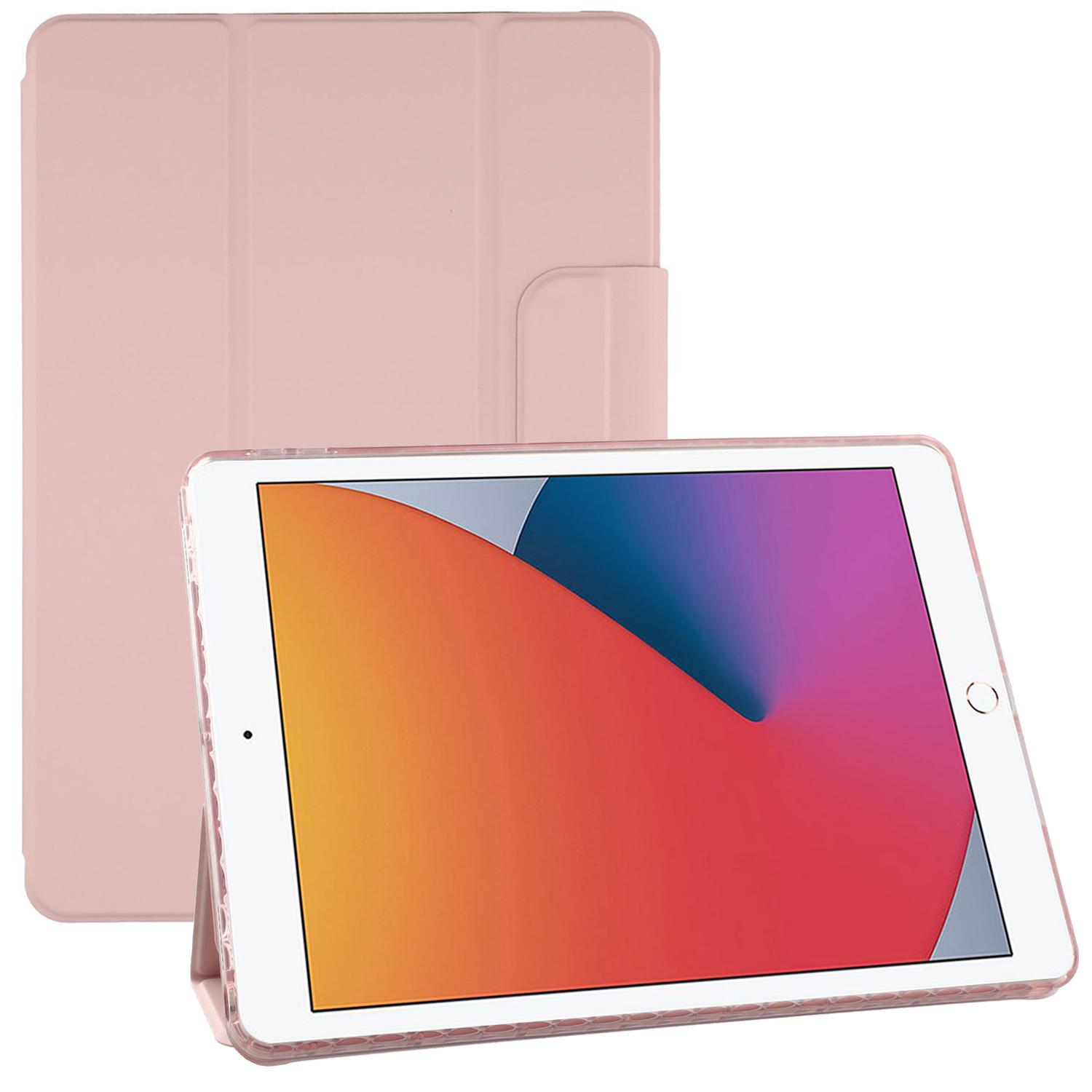 

Tablet Case For iPad 10.2 (2021)/(2020)/(2019)/Air 10.5 inch (2019) Folding Stand Magnetic Leather Cover Pink