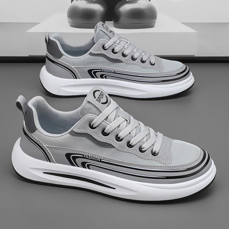 

2025 Модные кроссовки «Черный воин» на толстой подошве - Дышащий стиль из одинарного хлопка 41 серый