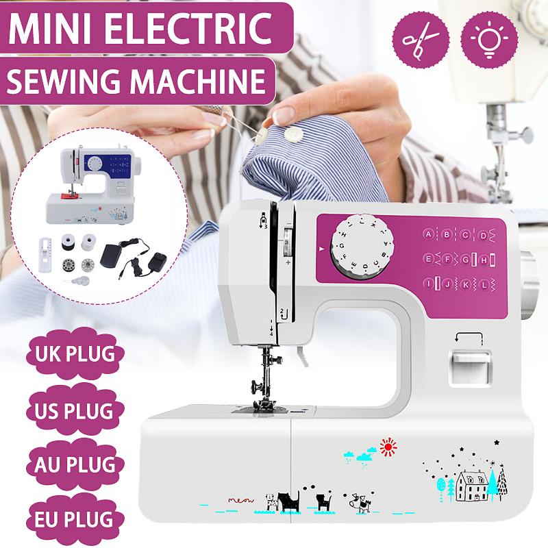 7.2W Mini Electric 12 Stitches Sewing Machine Household Multifunction Double Thread And Speed Free-Arm Crafting Mending W/ LED Light