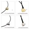 Big Heart Pendant Necklace Trendy Y2K Grunge Neck Jewelry Alternative Color Rope Neckchains Gift for Teen Girls